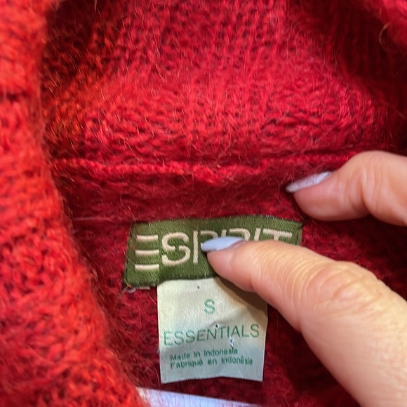 Womens mohair red sweater - Picture 2 of 4